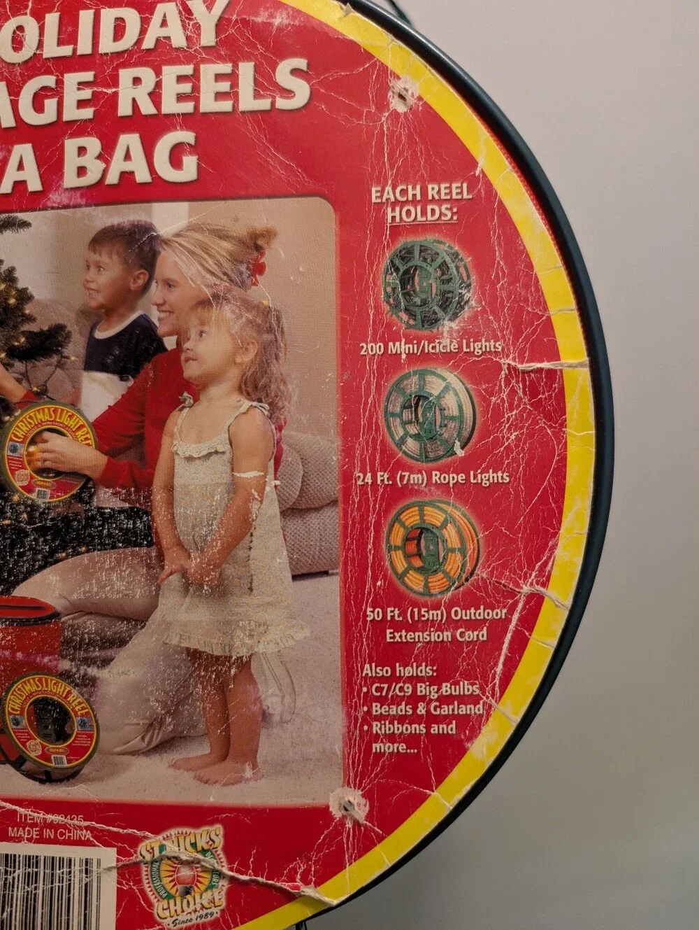 Holiday Storage Reels in a Bag – Red/Green